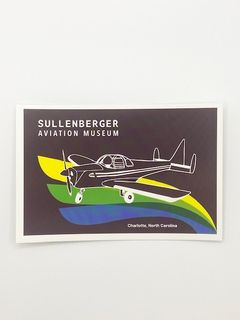 Burgundy plane SAM Postcard