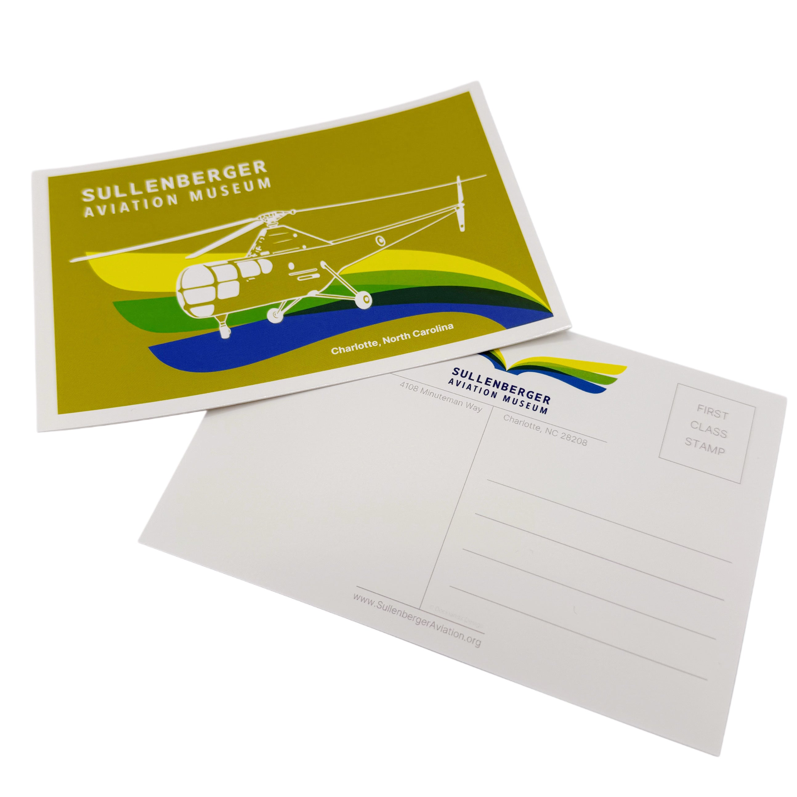 Yellow Heli SAM Postcard