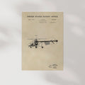 Helicopter Patent Poster