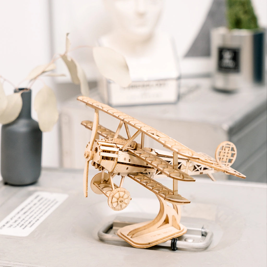 3D Laser Cut Wooden Puzzle: Airplane