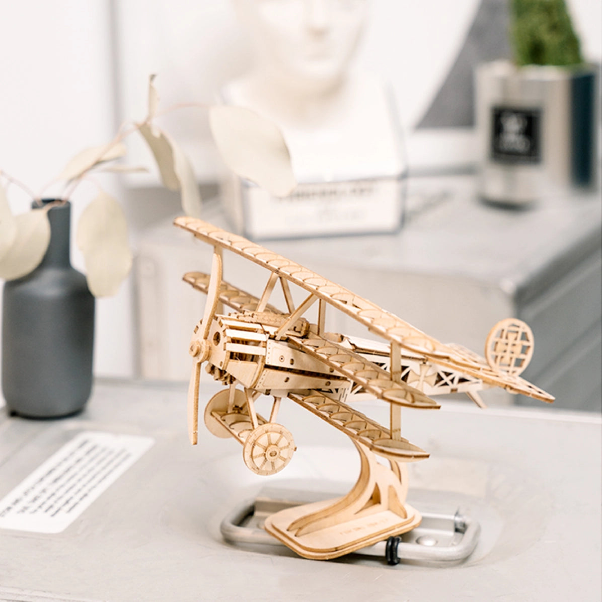 3D Laser Cut Wooden Puzzle: Airplane