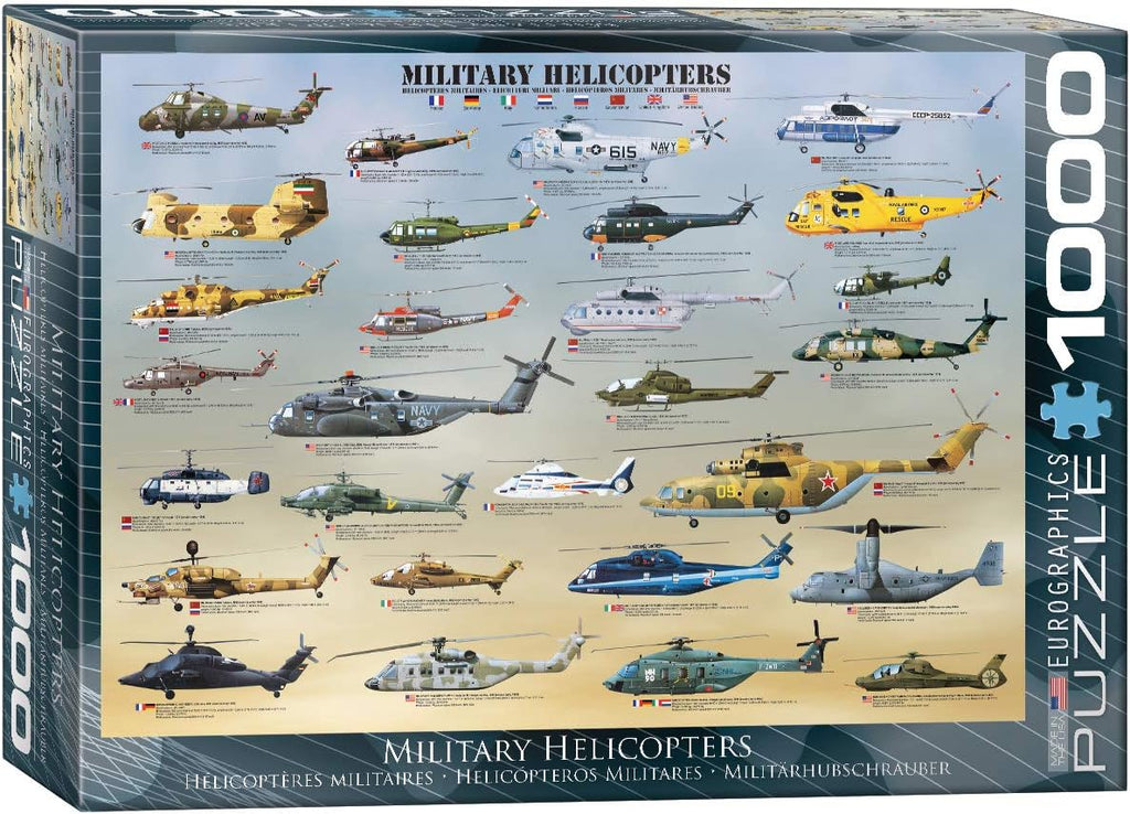Military Helicopters Puzzle 1000pc