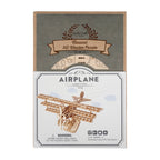 3D Laser Cut Wooden Puzzle: Airplane