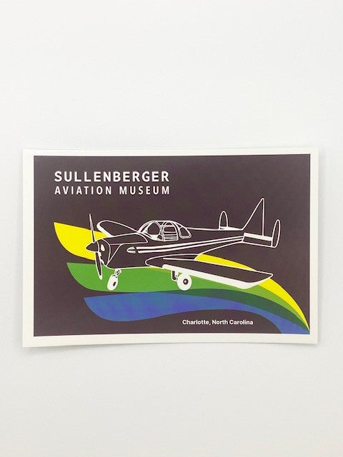 Burgundy plane SAM Postcard