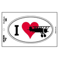 I Love Flying Euro Sticker