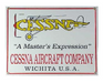 Cessna A Masters Expression Metal Sign