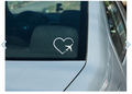 Heart Airplane Decal