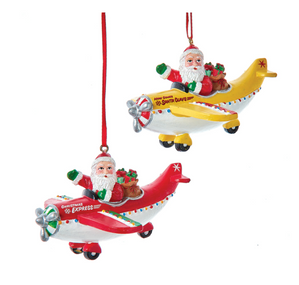 Red/Yellow Airplane Ornament