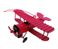Red Tin Biplane Ornament