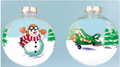 Transparent Plane/Snowman Ornament