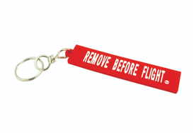 RBF Remove Before Flight Rubber Keychain
