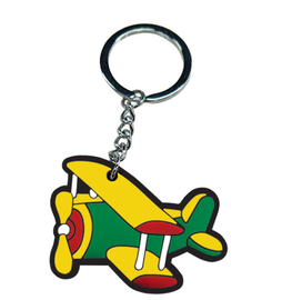 Biplane Rubber Keychain