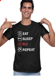 Eat Sleep Fly Tee Shirt
