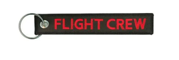 Black Flight Crew Embroidered Keychain