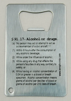 Bottle To Throttle Credit Card Bottle Opener