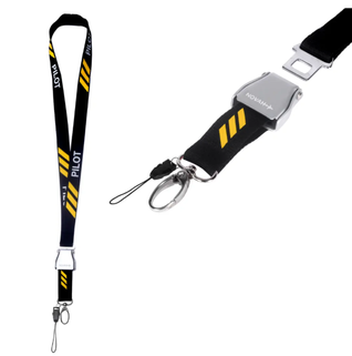 Yellow/Black 3 Stripe Lanyard