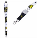 Yellow/white Airplane Lanyard