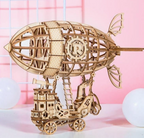 3D Laser Cute Wooden Puzzle: Airship