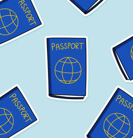 Passport 3x3 Sticker