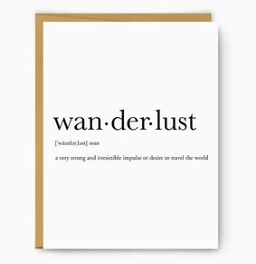 Wanderlust Definition Card