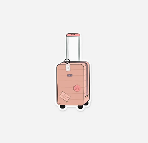 Blush Pink Suitcase Carryon Sticker