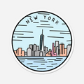 New York Illustrated US State Sticker