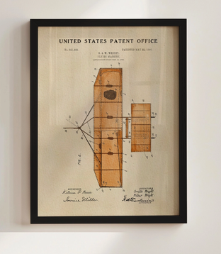 Wright Brothers Plane Patent Poster