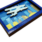 3D Skyline Wood Magnet