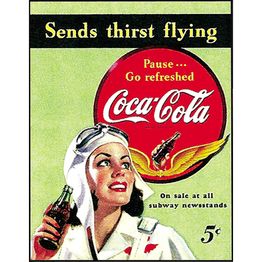 Coke Girl Tin Sign