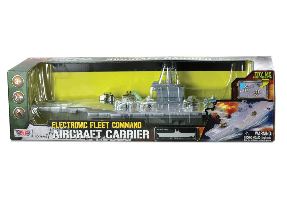 18" Aircraft Carrier Playset w/sounds
