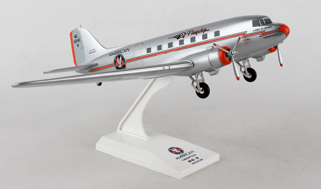 Skymarks American Airlines DC-3 1/80 W/Gear Flagship Tulsa