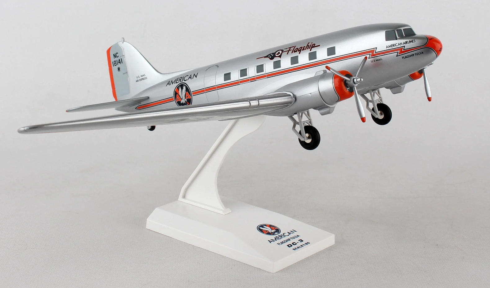 Skymarks American Airlines DC-3 1/80 W/Gear Flagship Tulsa