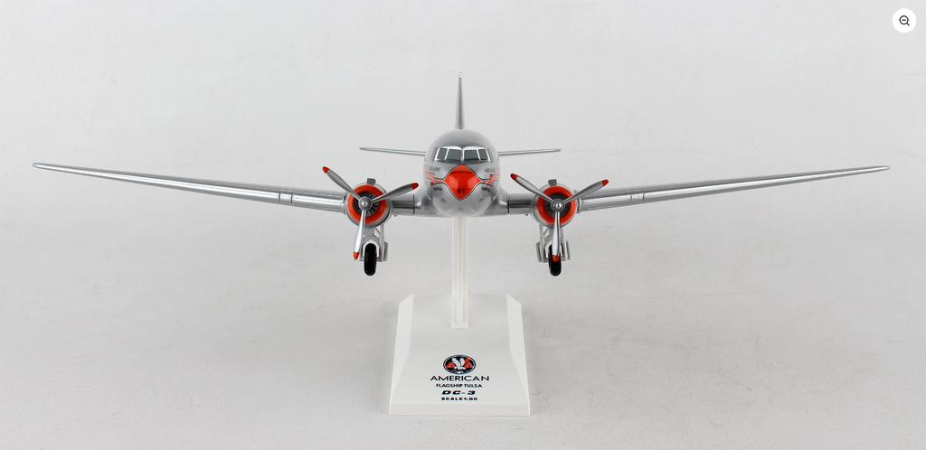 Skymarks American Airlines DC-3 1/80 W/Gear Flagship Tulsa