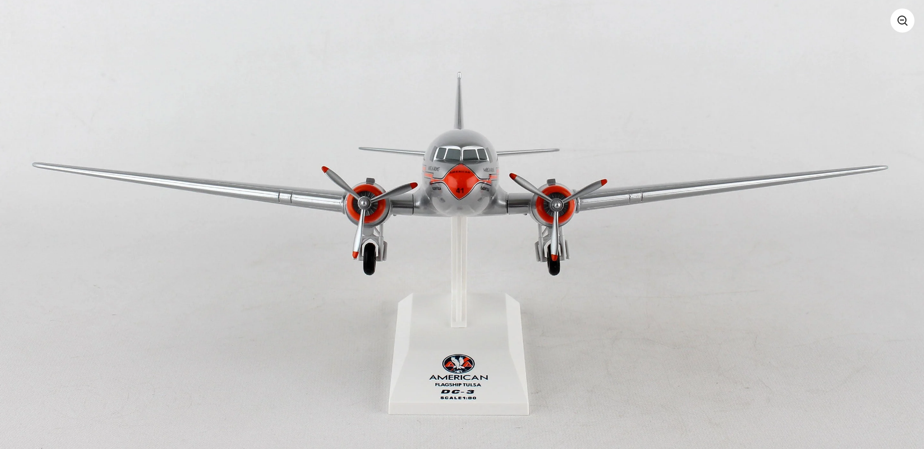 Skymarks American Airlines DC-3 1/80 W/Gear Flagship Tulsa