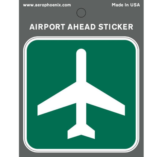 "Airport Ahead" Sticker