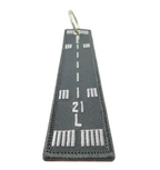 Runway 21L 3R Embroidered Keychain