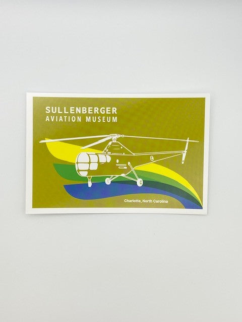Yellow Helicopter SAM Postcard